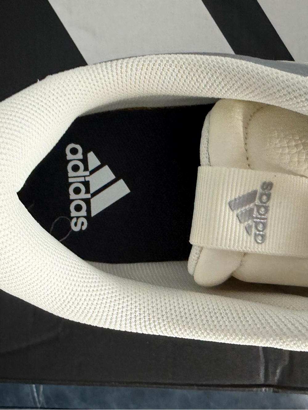 adidas Women's Metallic Gray & White Sneakers with Brown Gum Sole - Picture 5 of 6